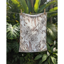 Load image into Gallery viewer, Chocolate Orchids Tea Towel