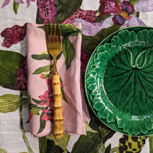 Load image into Gallery viewer, Beautiful Linen Napkins, Tablecloths, napkins, and Tableware featuring Singapore and South East Asian Flowers and Orchids, by artist Fleur Kakasi