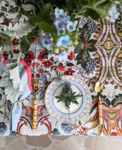 Load image into Gallery viewer, Coral & Grey Wavy Edge Pure Linen Napkins - Set of 8