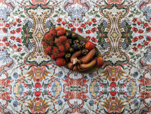 Load image into Gallery viewer, Checked Chintz Pure Linen Tablecloth