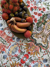 Load image into Gallery viewer, Checked Chintz Pure Linen Tablecloth