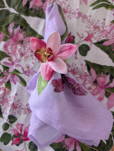 Load image into Gallery viewer, Tiger Orchid Linen Napkin - Set of 8