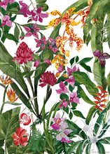 Load image into Gallery viewer, Floral Singapore Tea Towel