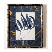 Load image into Gallery viewer, Marbled Paper Mount Original Painting - Blue Series