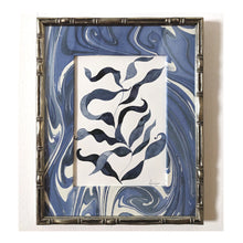 Load image into Gallery viewer, Marbled Paper Mount Original Painting - Blue Series