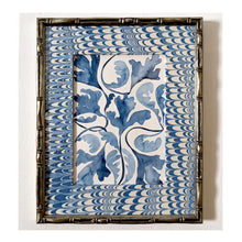 Load image into Gallery viewer, Marbled Paper Mount Original Painting - Blue Series