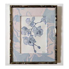 Load image into Gallery viewer, Marbled Paper Mount Original Painting - Blue Series