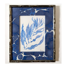 Load image into Gallery viewer, Marbled Paper Mount Original Painting - Blue Series