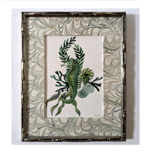 Load image into Gallery viewer, Marbled Paper Mount Original Paintings - Green Series