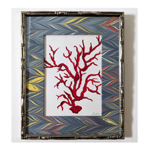 Load image into Gallery viewer, Marbled Paper Mount Original Paintings - Pinks & Reds Series