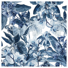 Load image into Gallery viewer, Indigo Orchids Furoshiki Cotton Wrapping Scarf
