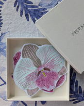 Load image into Gallery viewer, Embroidered Orchid Coasters - Set of 2