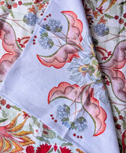 Load image into Gallery viewer, Periwinkle Chintz Linen Napkin - Set of 8