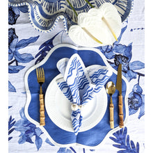 Load image into Gallery viewer, Indigo Orchid Linen Tablecloth

