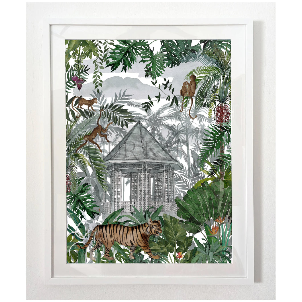 Framed Tea Towel - Botanic Tiger