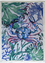 Load image into Gallery viewer, Blue Swimmer Crab Tea Towel
