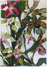 Load image into Gallery viewer, Tiger Orchid Tea Towel
