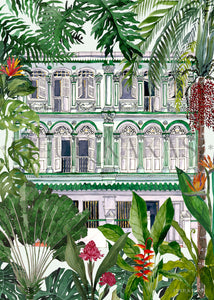 Duxton Hill Shophouse Tea Towel