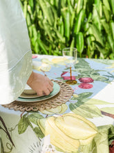 Load image into Gallery viewer, Tropical Fruit Linen Tablecloth PREORDER
