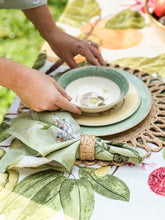 Load image into Gallery viewer, Tropical Fruit Linen Tablecloth PREORDER
