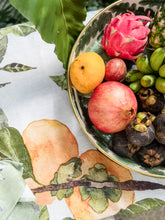 Load image into Gallery viewer, Tropical Fruit Linen Tablecloth PREORDER

