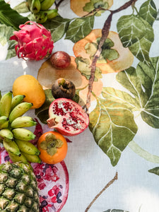 Tropical Fruit Linen Tablecloth PREORDER