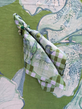 Load image into Gallery viewer, Orchid Gingham Linen Napkin - Set of 8
