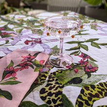 Load image into Gallery viewer, Beautiful Linen Napkins, Tablecloths, napkins, and Tableware featuring Singapore and South East Asian Flowers and Orchids, by artist Fleur Kakasi
