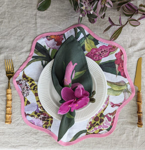 Tiger Orchid Linen Placemats - Set of 4