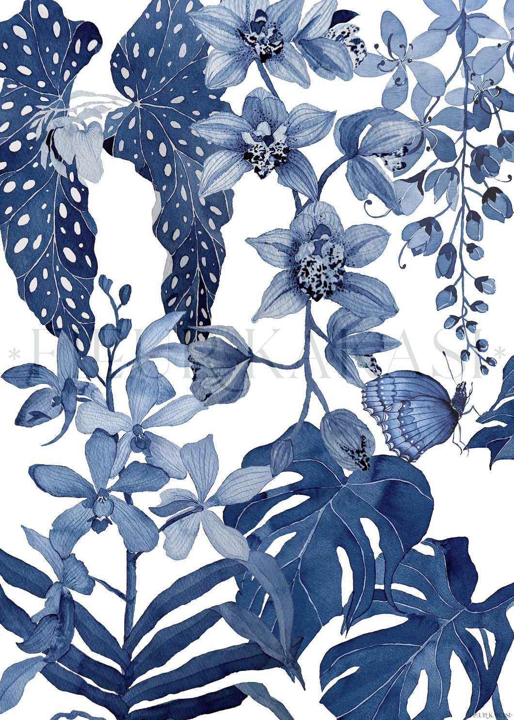 Blue Chinoiserie Tea Towel