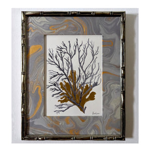 Marbled Paper Mount Original Paintings - Neutrals Series of 13