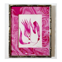 Load image into Gallery viewer, Marbled Paper Mount Original Paintings - Pinks &amp; Reds Series
