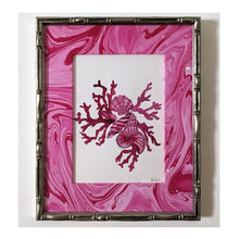 Load image into Gallery viewer, Marbled Paper Mount Original Paintings - Pinks &amp; Reds Series
