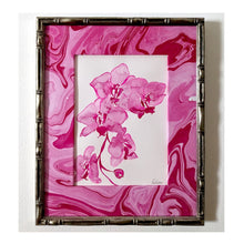 Load image into Gallery viewer, Marbled Paper Mount Original Paintings - Pinks &amp; Reds Series of 7
