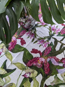 Tiger Orchid Linen Tablecloth