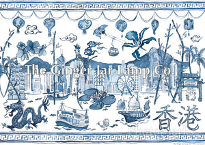 Commercial Work : GINGER JAR LAMP CO. (HONG KONG HOMAGE ART PRINT)